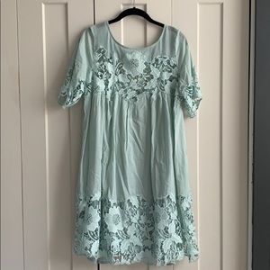 Mint green anthropologie dress